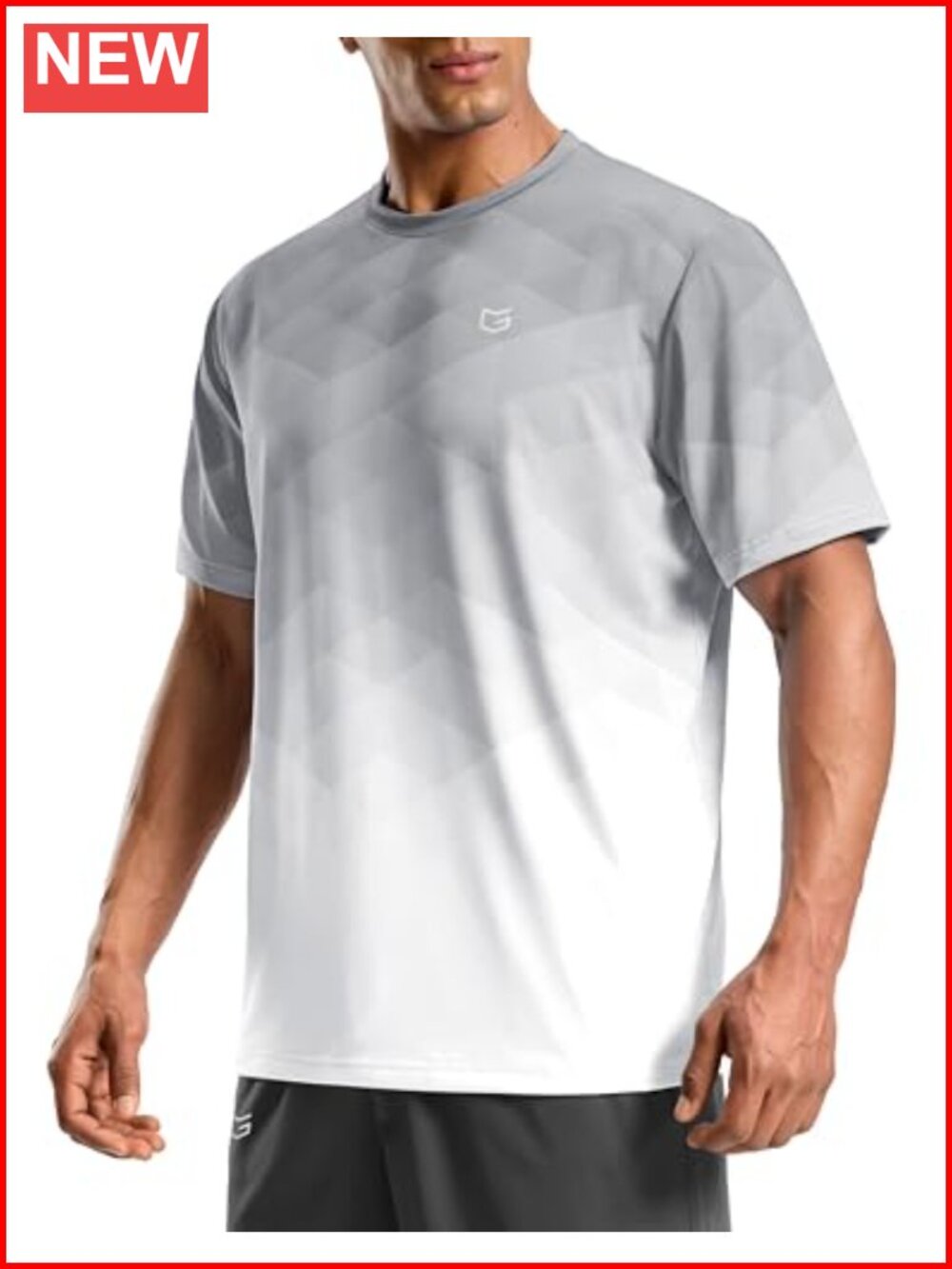Men's Athletic Running Shirt Dry Fit Workout Gym Tee Short Sleeve UPF 50+